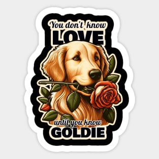 Golden Retriever Valentine's day Sticker